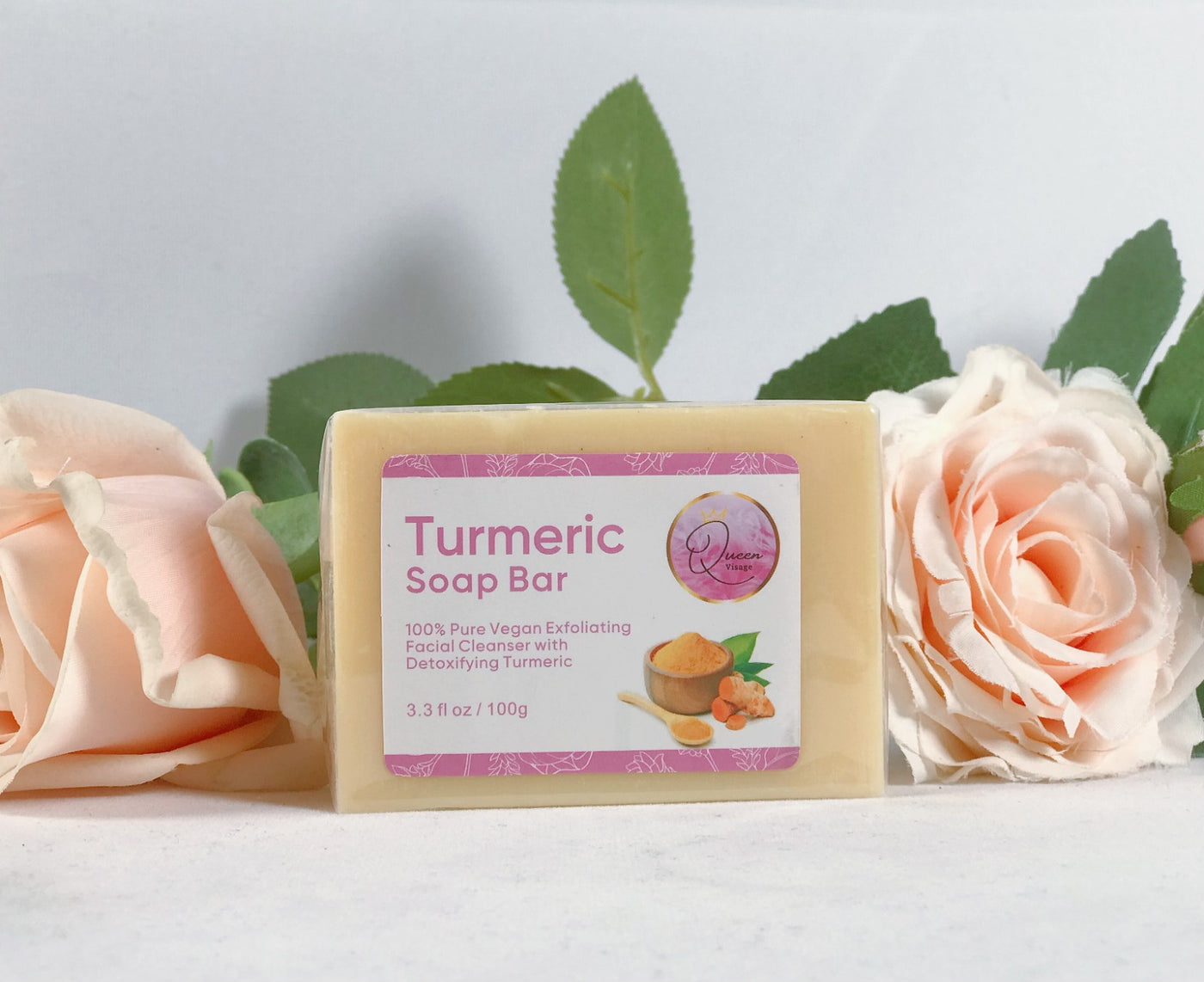 Tumeric Soap Bar 100% Pure Vegan Exfoliating (Pack of 3)